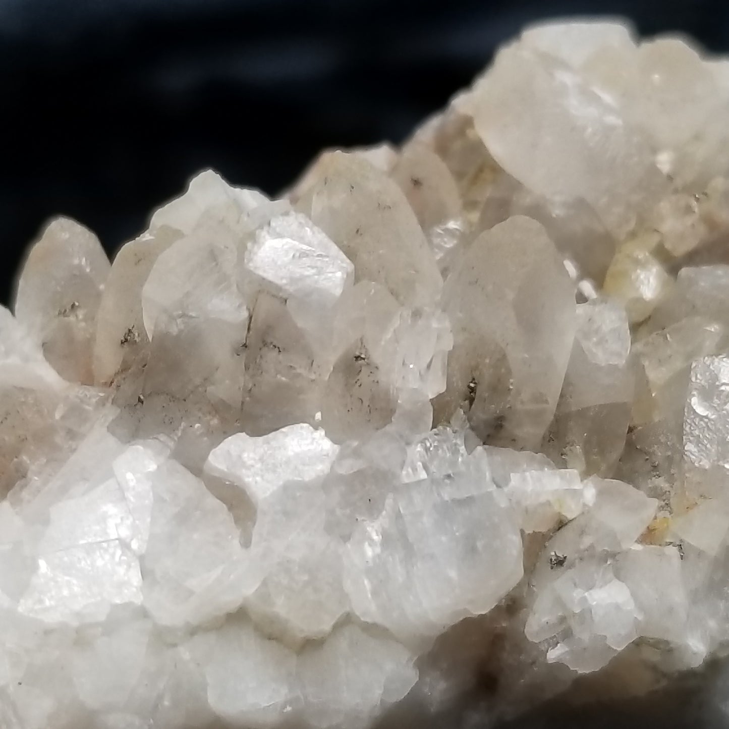 #11327 Chalcopyrite on clear Combined form Calcite cluster with Chalcopyrite inclusions on matrix