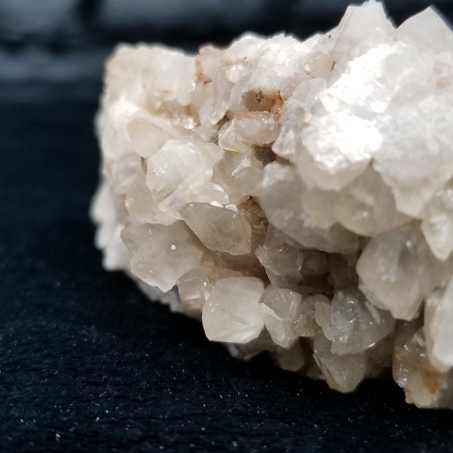 #11327 Chalcopyrite on clear Combined form Calcite cluster with Chalcopyrite inclusions on matrix