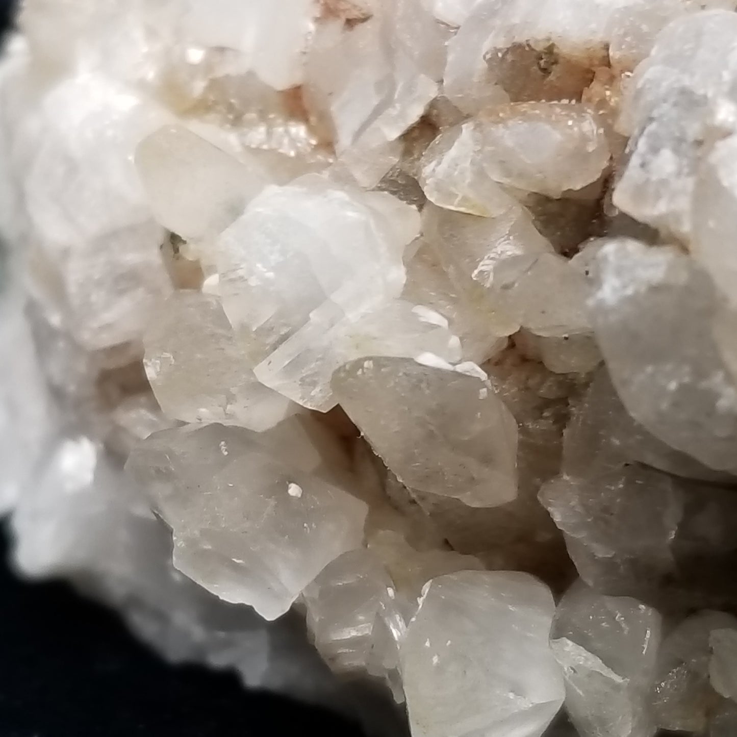 #11327 Chalcopyrite on clear Combined form Calcite cluster with Chalcopyrite inclusions on matrix
