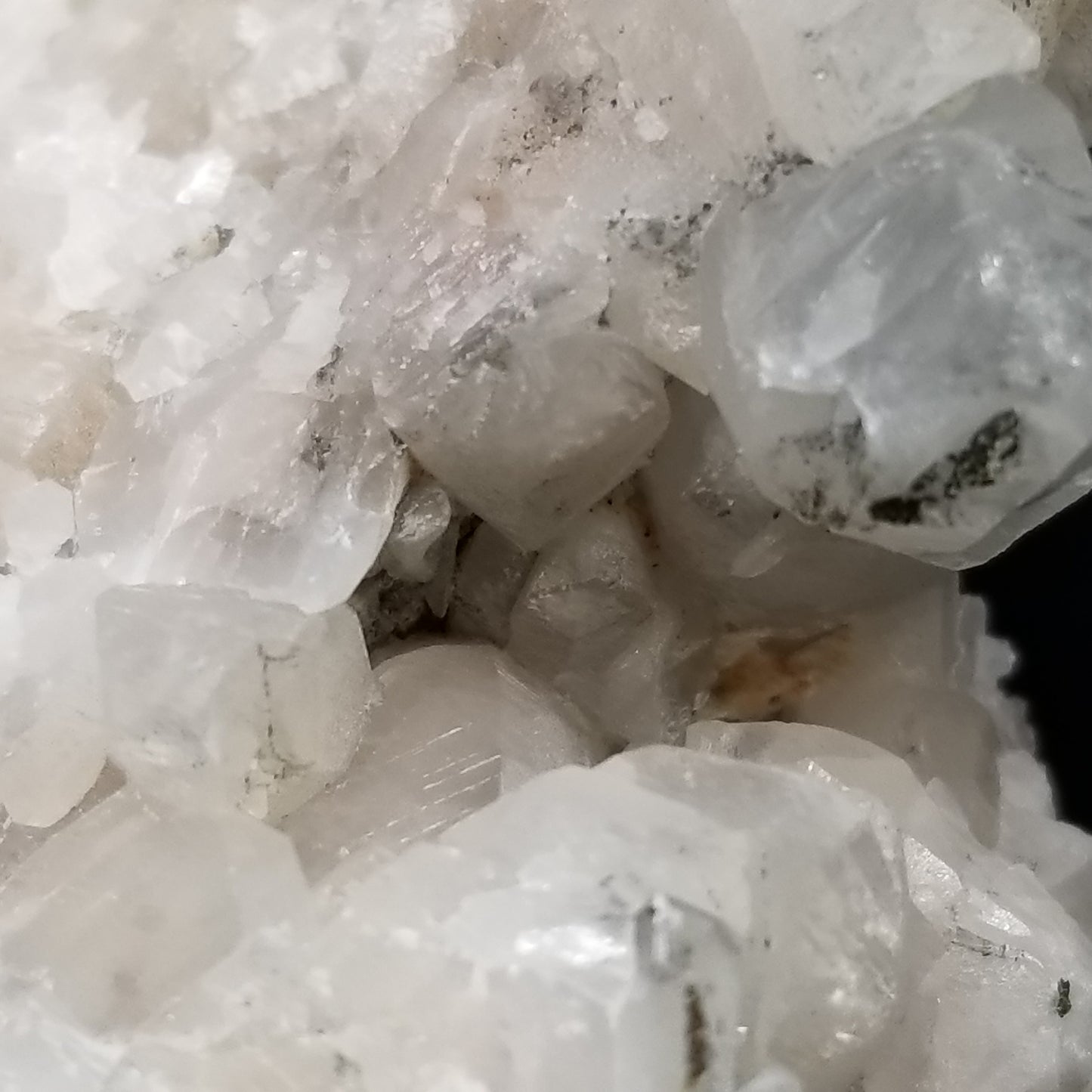#11328 Chalcopyrite on white Combined form Calcite formation on matrix