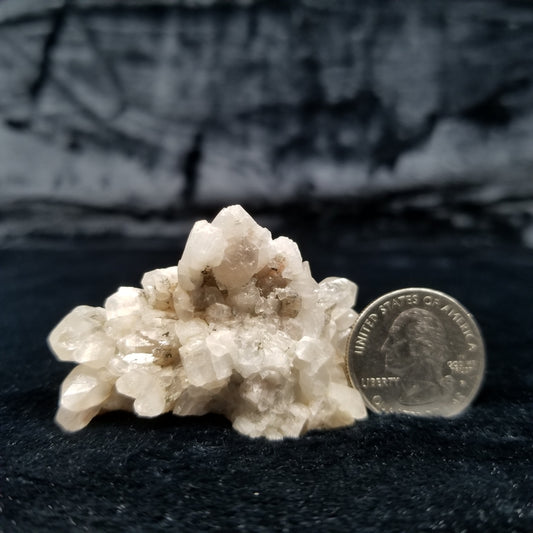#11331 Clear Combined form Calcite cluster on matrix