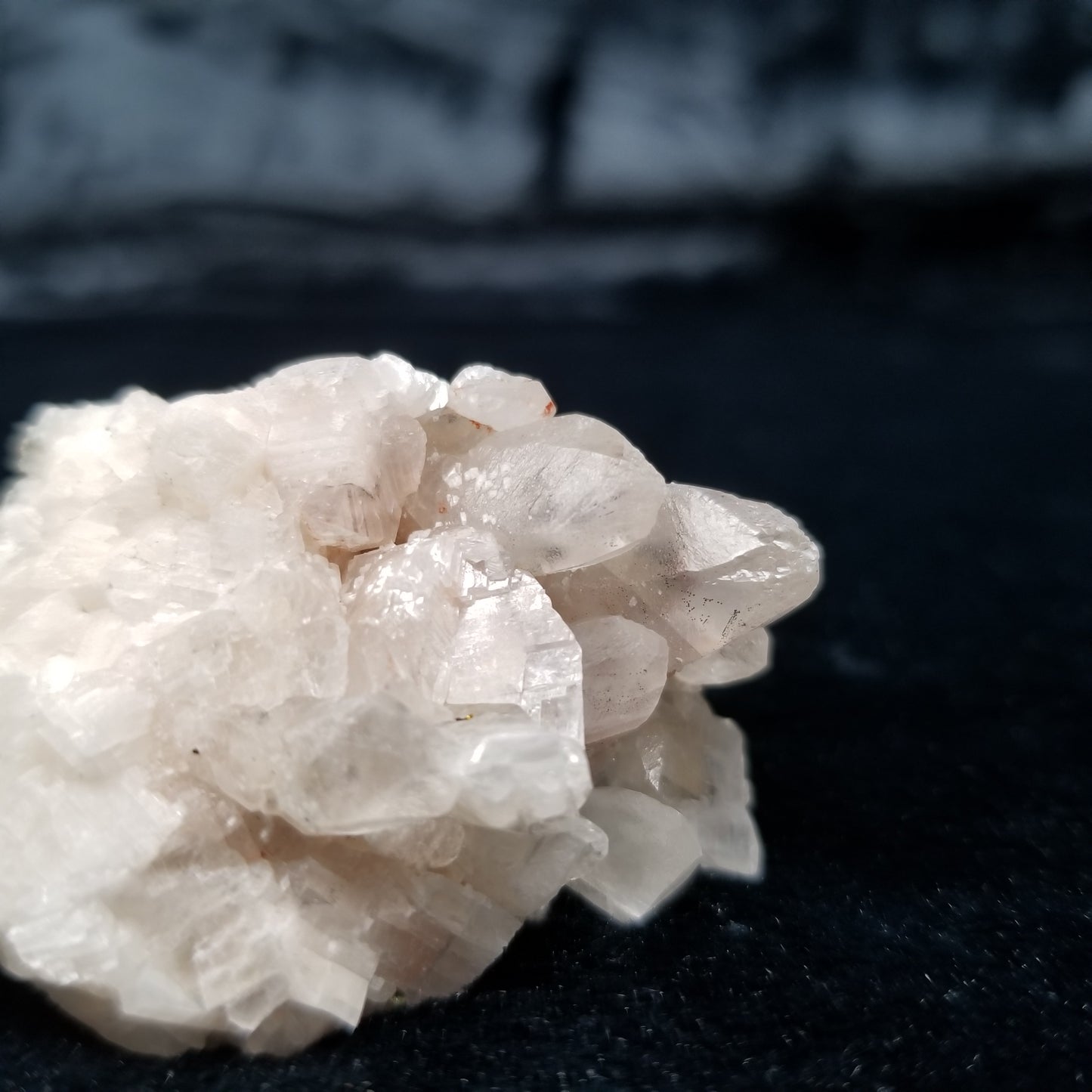 #11335 Clear Combined form Calcite cluster with Hematite inclusions on matrix