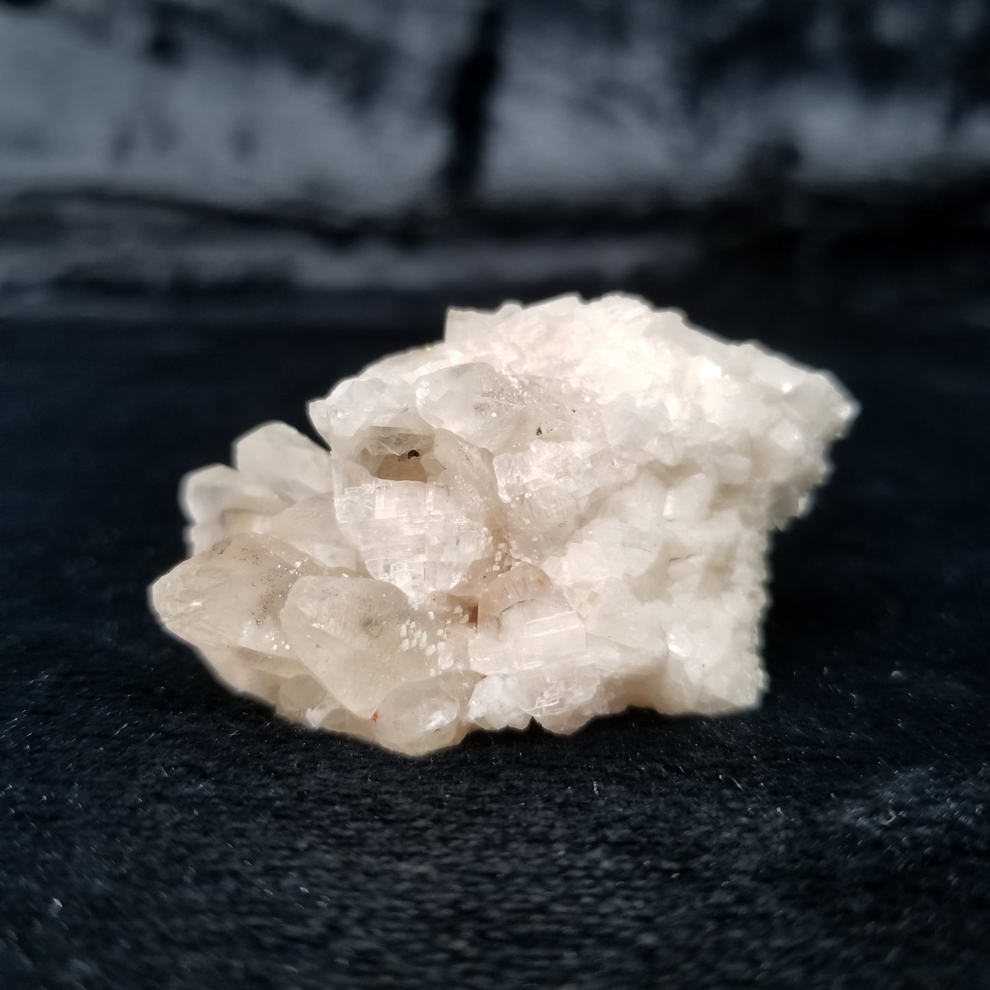 #11335 Clear Combined form Calcite cluster with Hematite inclusions on matrix