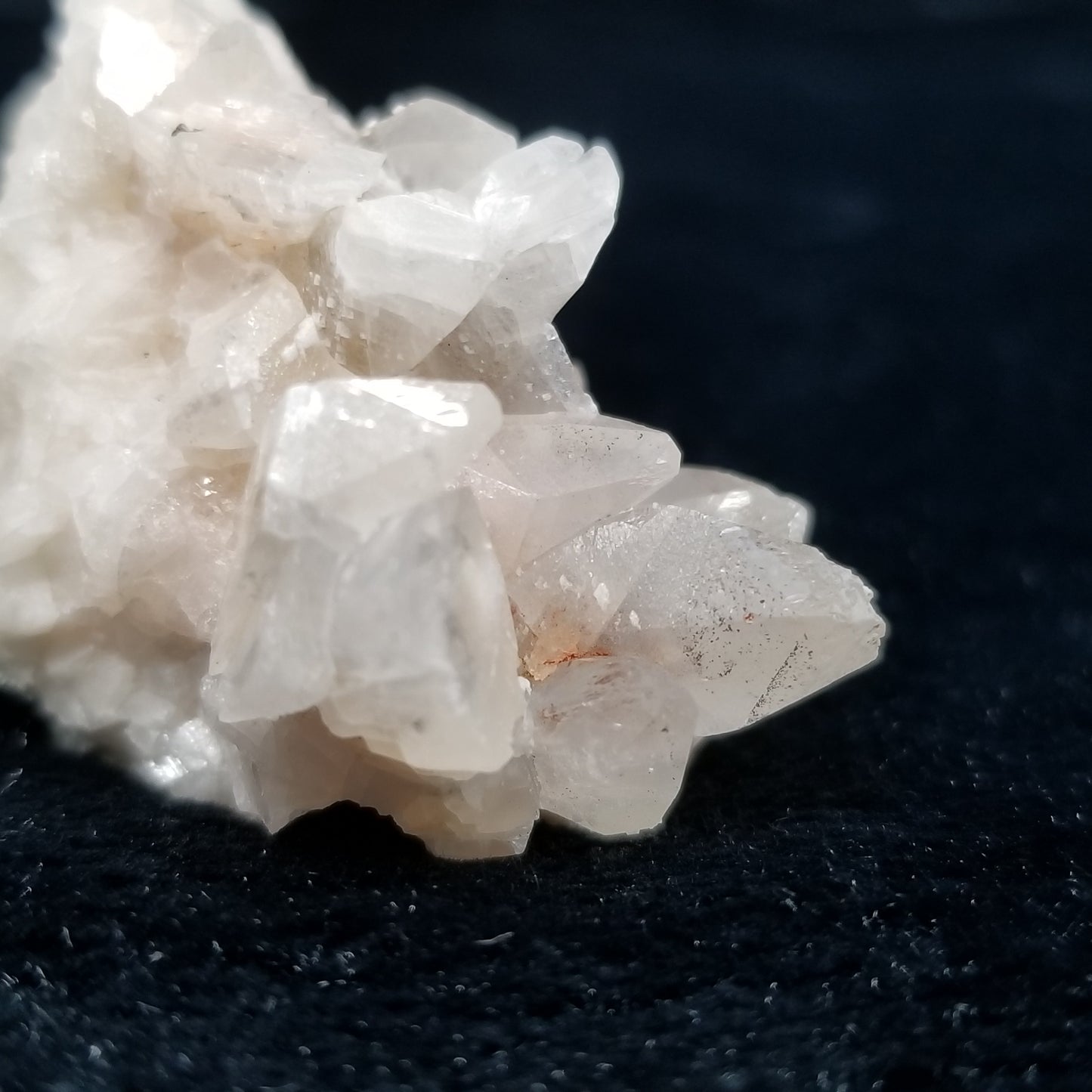 #11335 Clear Combined form Calcite cluster with Hematite inclusions on matrix