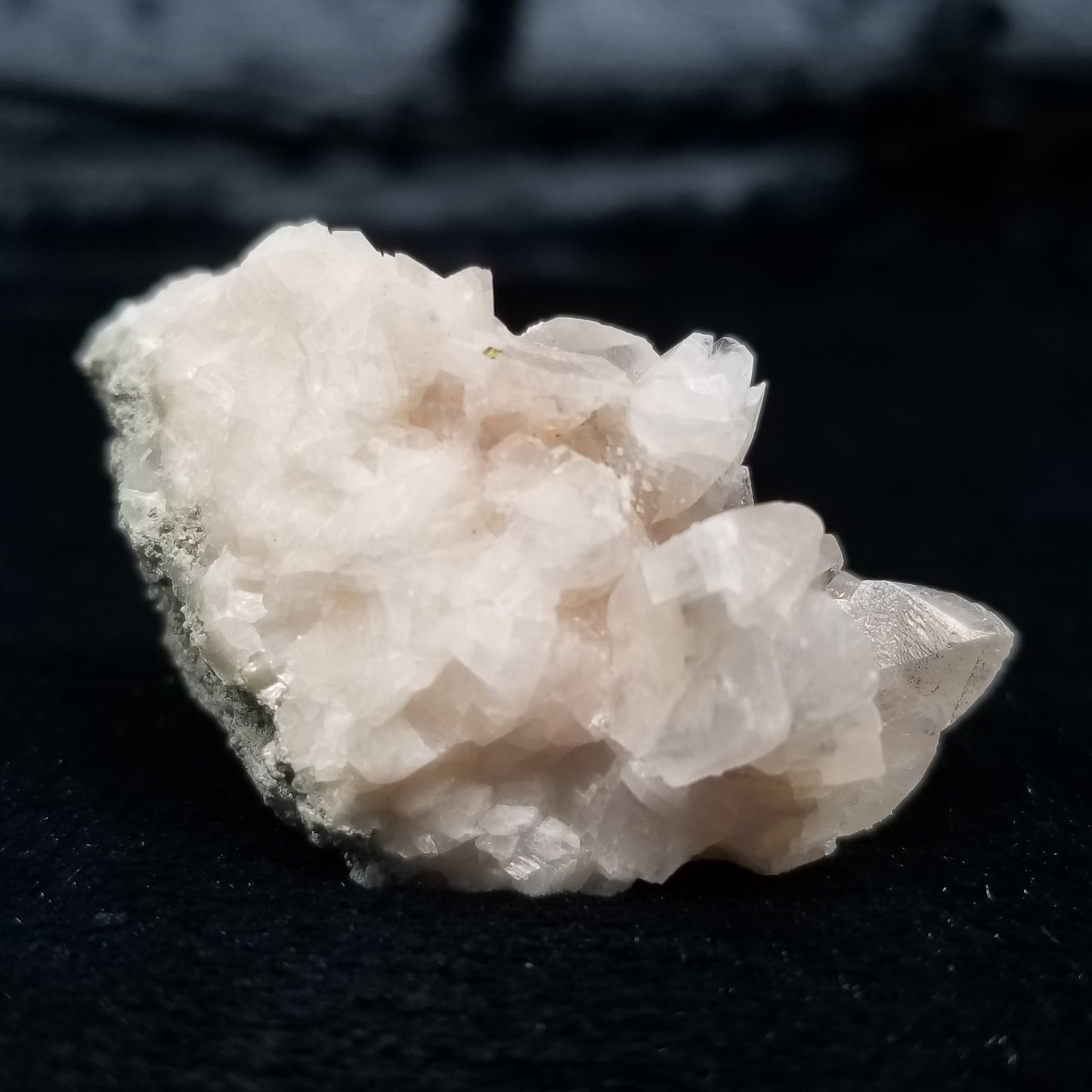 #11335 Clear Combined form Calcite cluster with Hematite inclusions on matrix