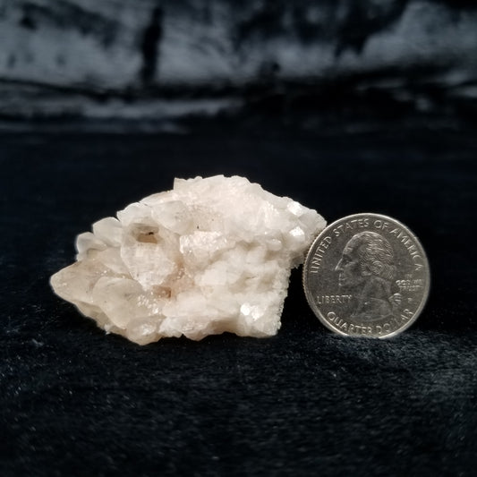 #11335 Clear Combined form Calcite cluster with Hematite inclusions on matrix