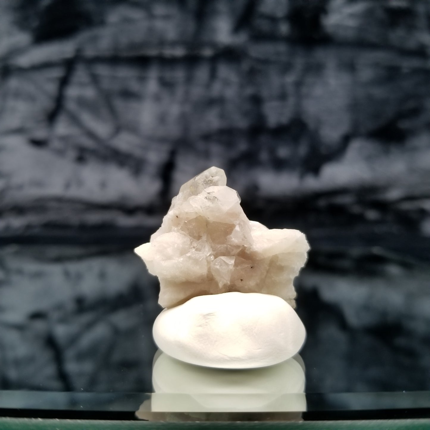 #11337 Chalcopyrite on clear Combined form Calcite with Chalcopyrite inclusions on matrix