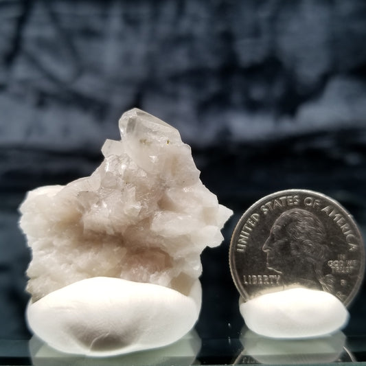 #11337 Chalcopyrite on clear Combined form Calcite with Chalcopyrite inclusions on matrix