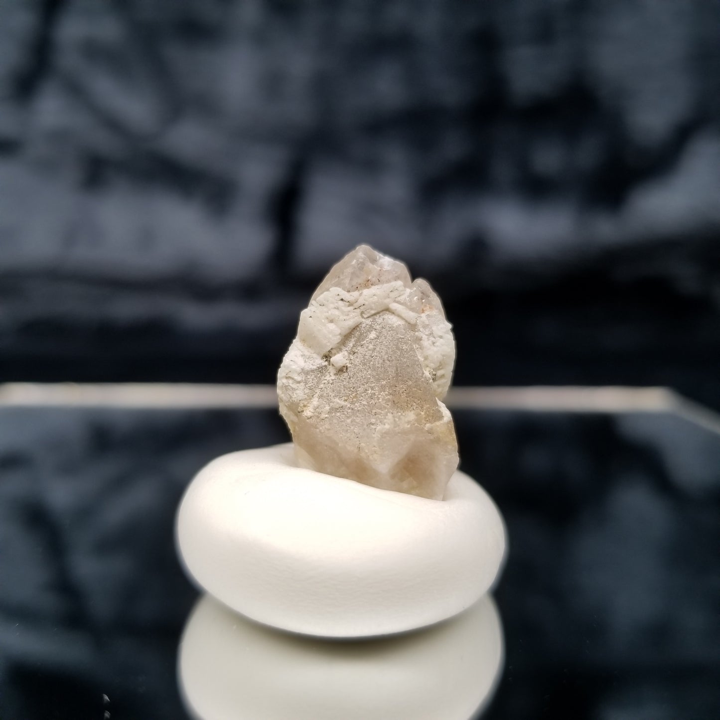 #11338 White Dolomite on twin Combined form Calcite