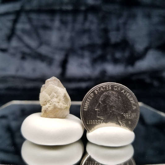 #11338 White Dolomite on twin Combined form Calcite