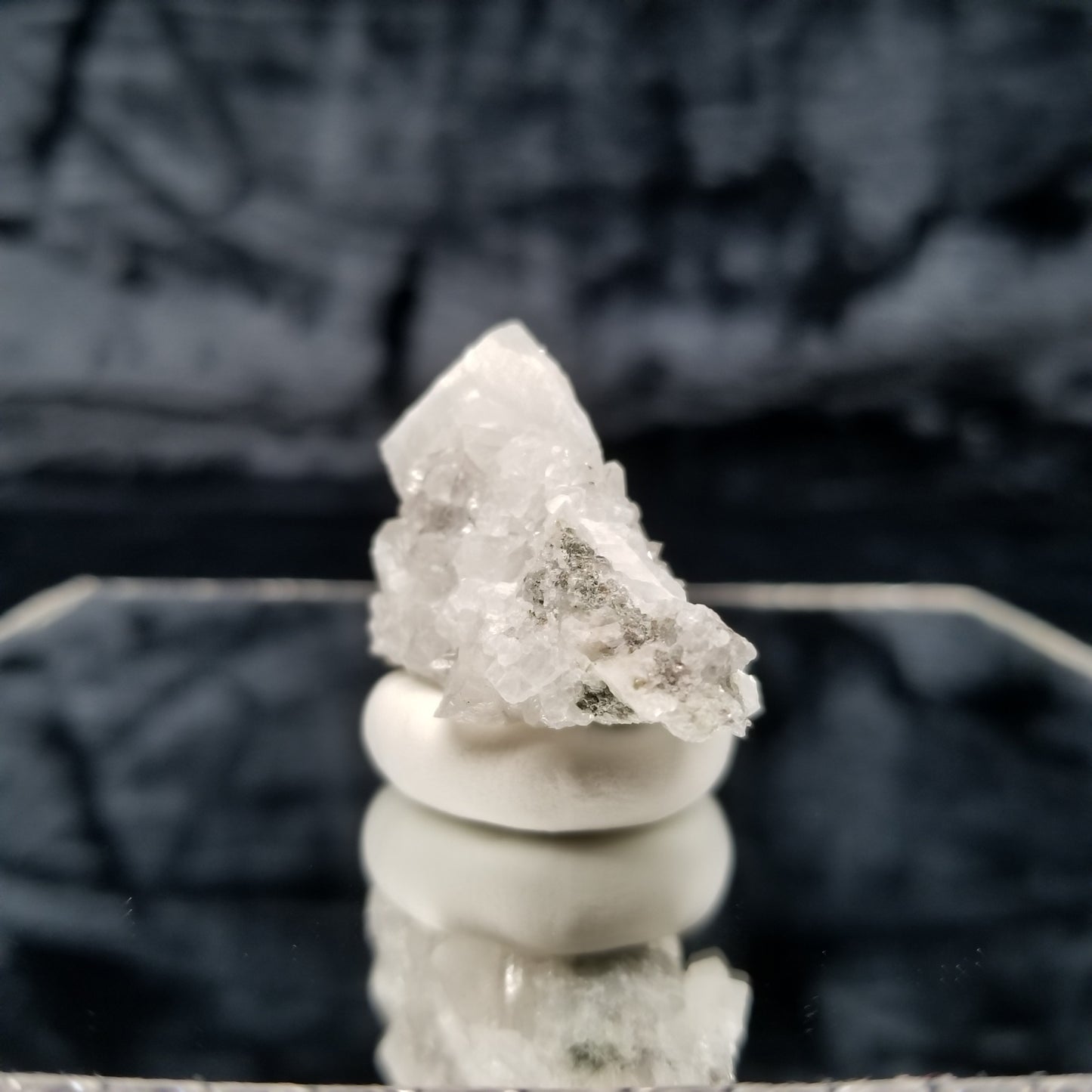 #11340 Clear Calcite Combined form with Spirit Spar on matrix