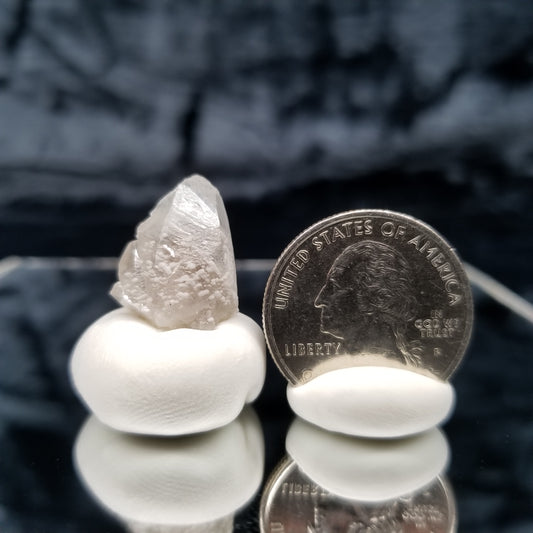 #11342 White Dolomite on twin Combined form Calcite with Chalcopyrite inclusions