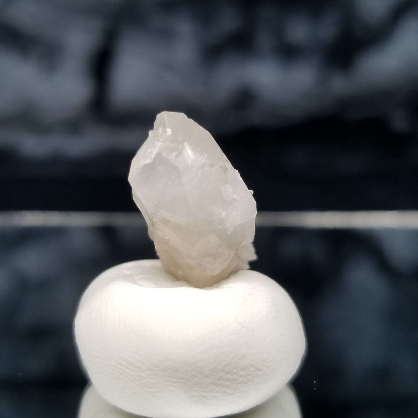 #11343 Chalcopyrite on Clear Combined form Calcite with Chalcopyrite phantom inclusions on matrix