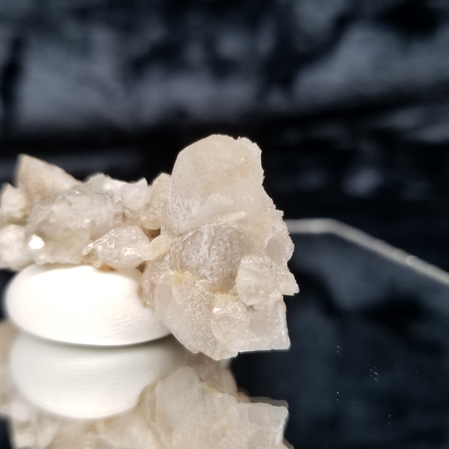 #11347 Chalcopyrite and white Dolomite on Combined form Calcite on matrix