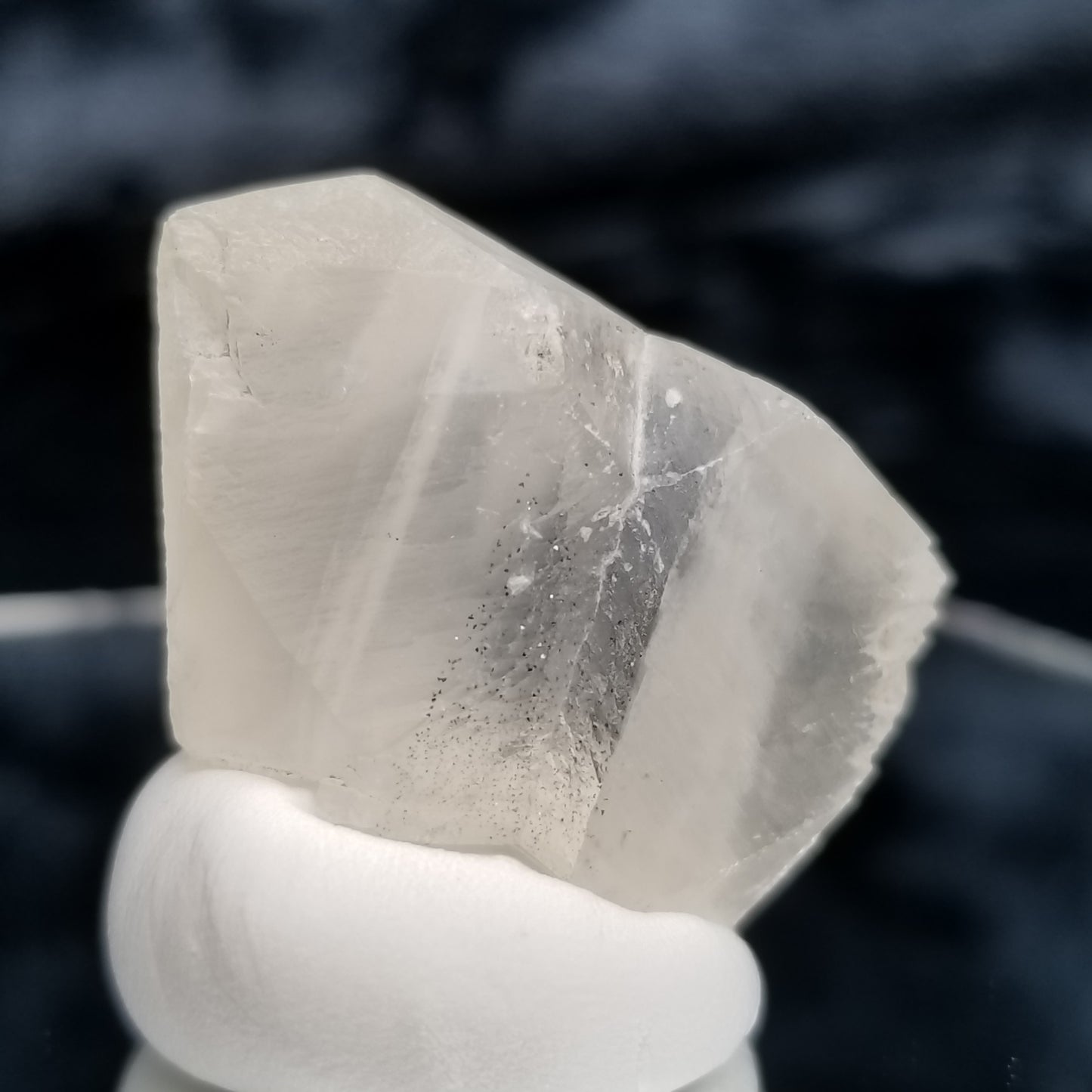 #11350 Broken twin very clear Combined form Calcite with Chalcopyrite inclusions
