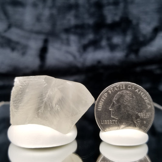 #11350 Broken twin very clear Combined form Calcite with Chalcopyrite inclusions