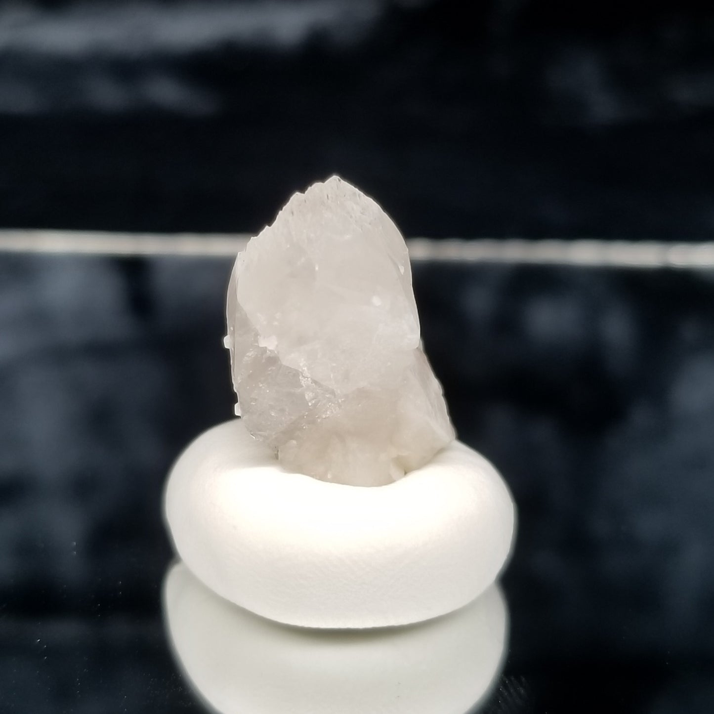 #11351 White Dolomite on triple clear Combined form Calcite formation on matrix