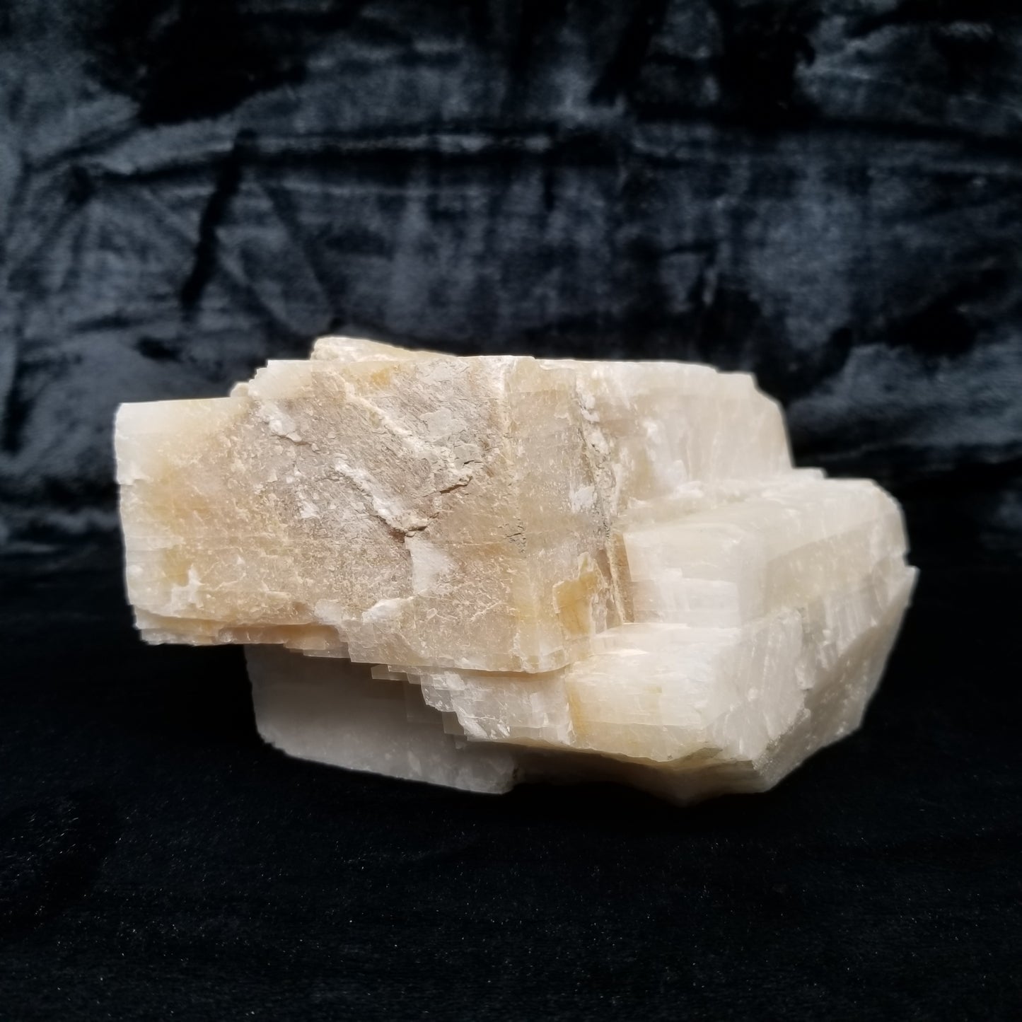#11356 Purple and honey Calcite block with natural angle