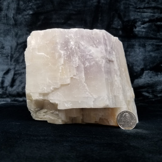 #11356 Purple and honey Calcite block with natural angle