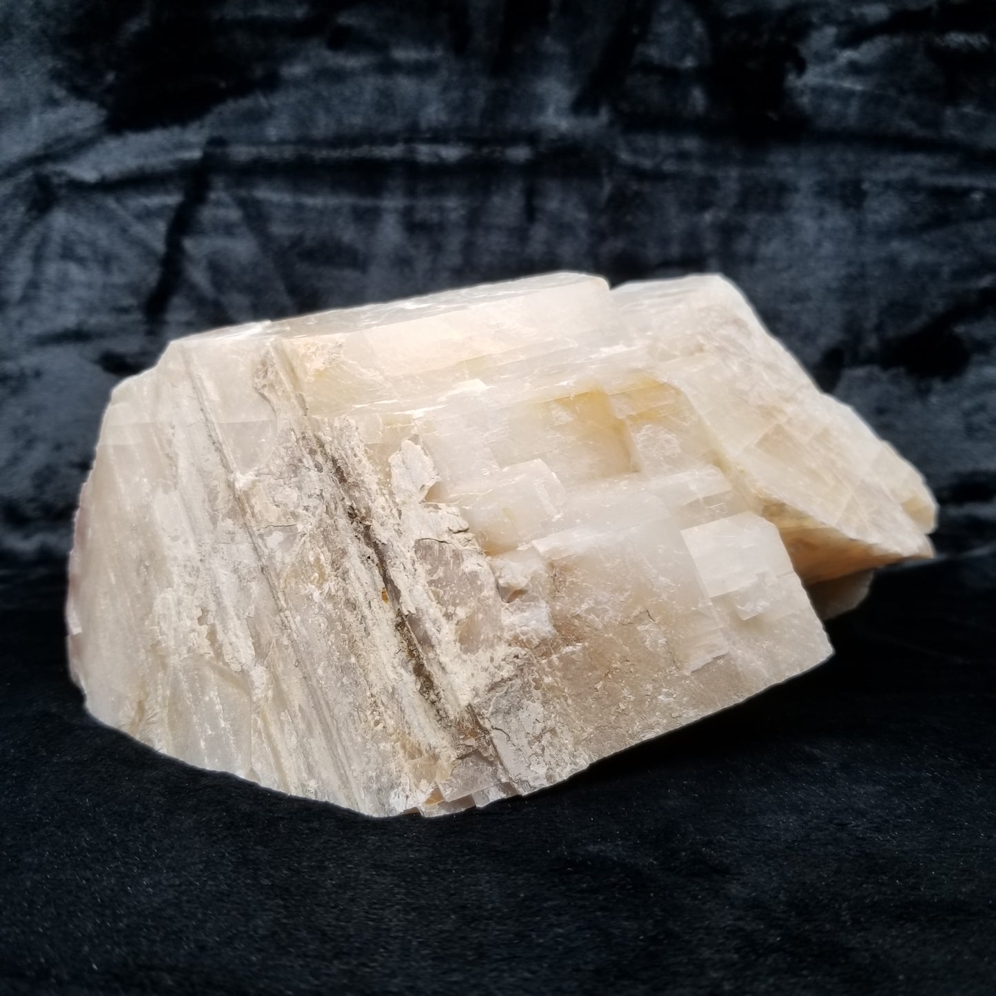 #11360 Honey Calcite block with amazing natural angle on matrix