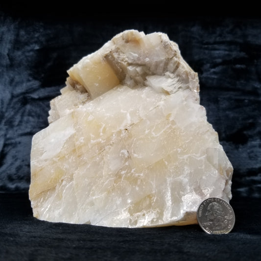 #11360 Honey Calcite block with amazing natural angle on matrix