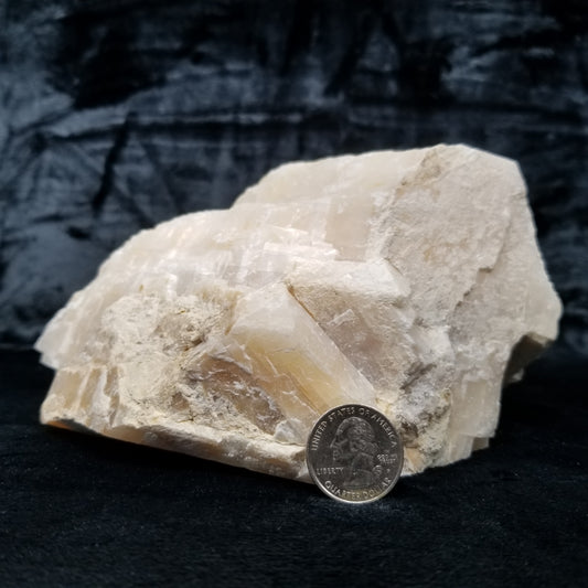#11363 Dolomite on honey Calcite block with wonderful natural angle