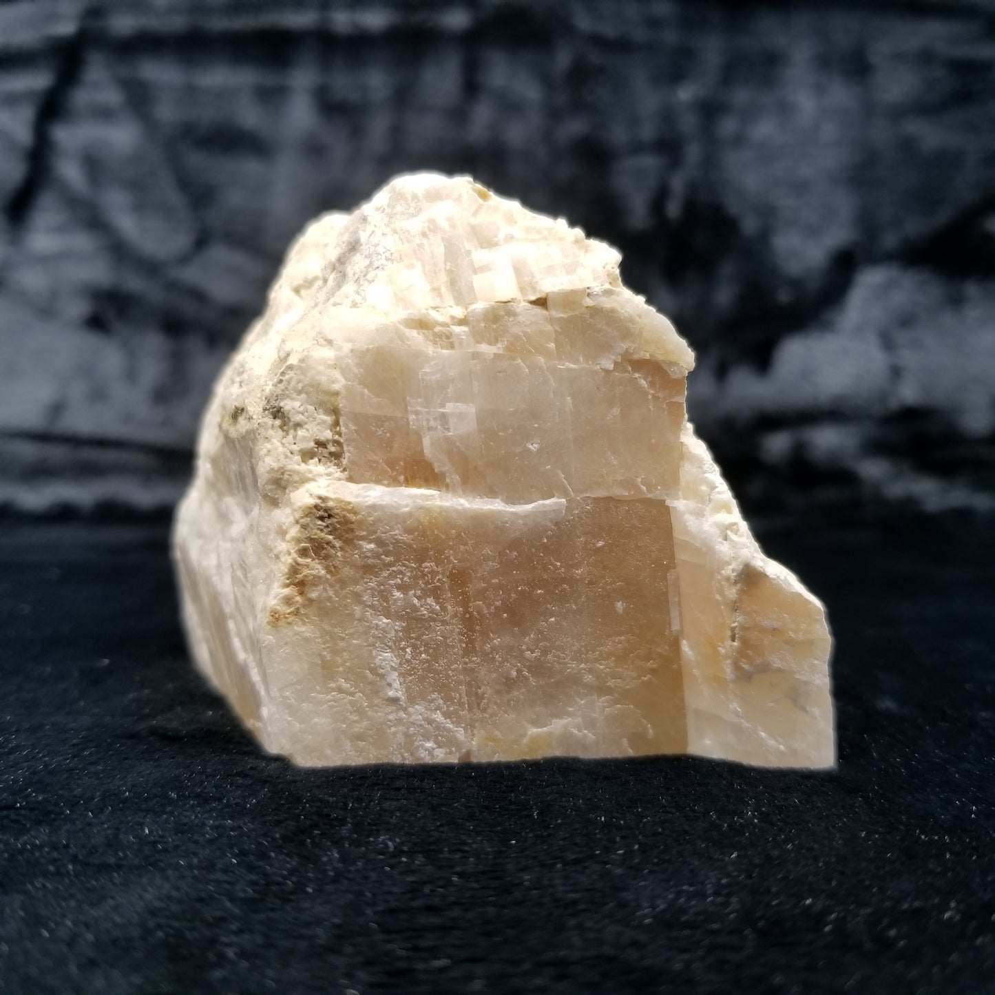 #11368 Dolomite honey Calcite block with natural angle