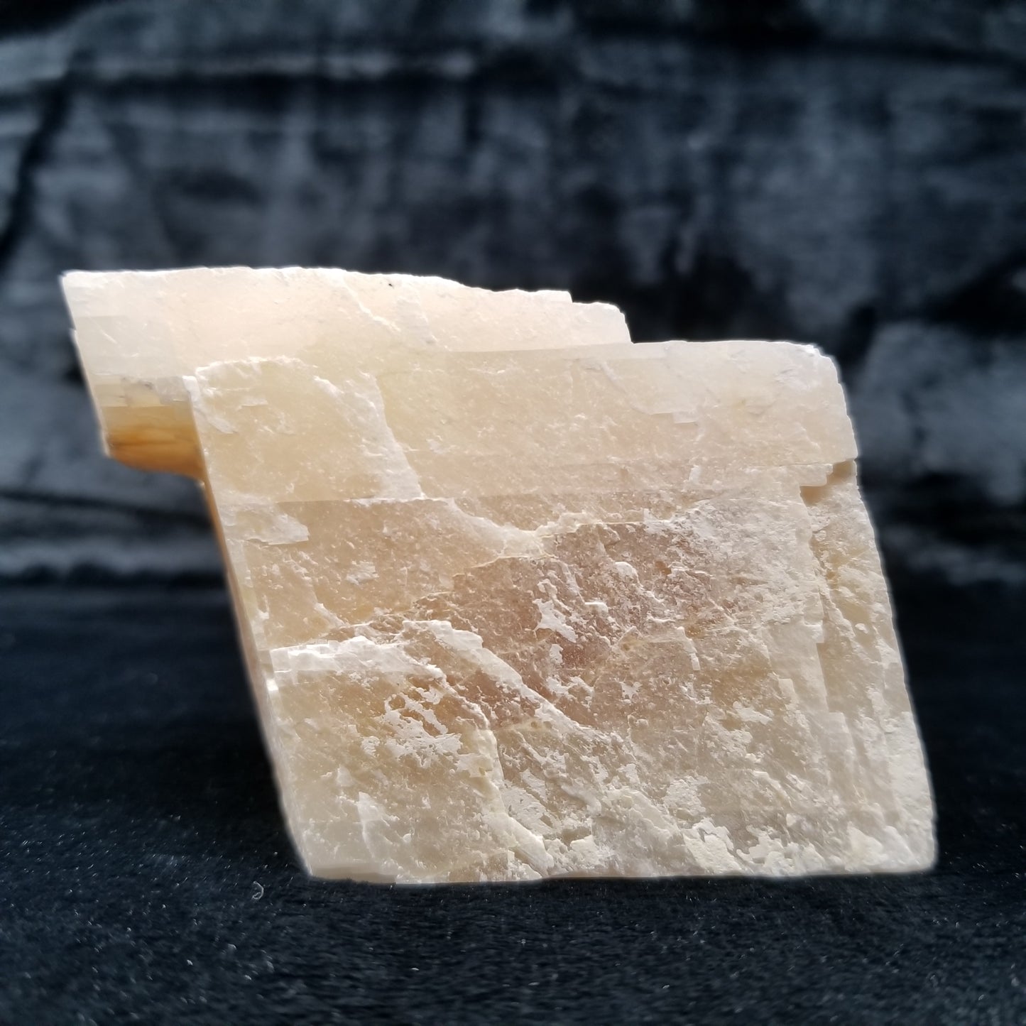 #11368 Dolomite honey Calcite block with natural angle