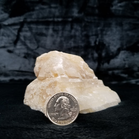 #11369 Honey Calcite block with natural angle