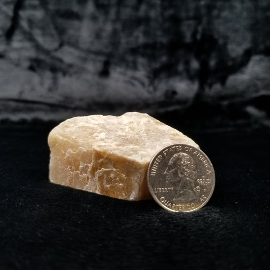 #11372 Honey Calcite block with natural angle