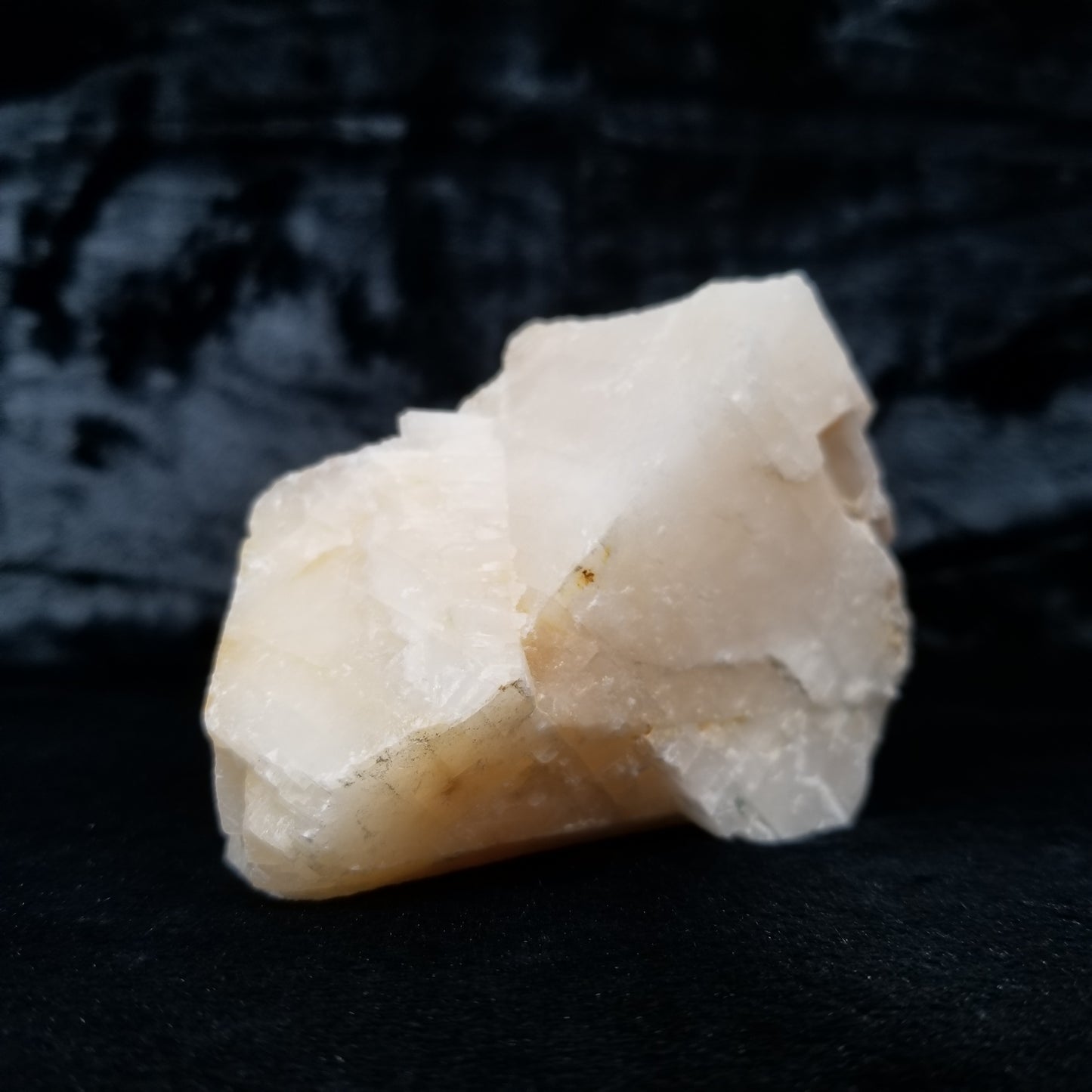 #11388 Dolomite on honey Calcite block with natural angle