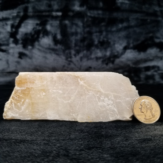 #11395 Dolomite on honey Calcite block