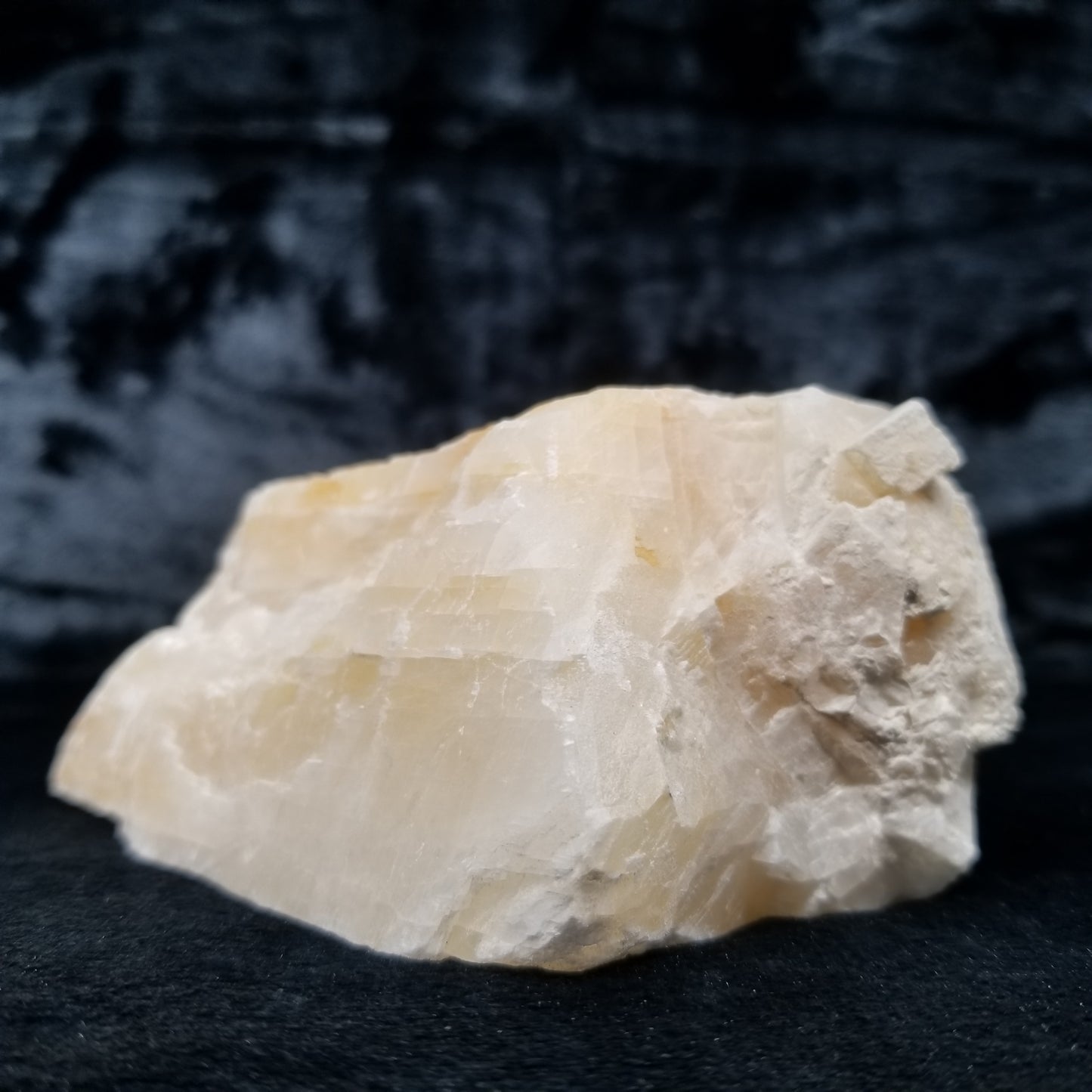#11398 Dolomite on honey Calcite block