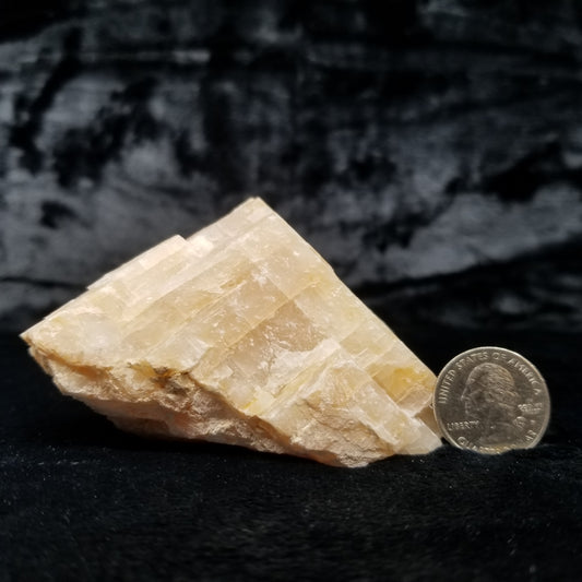 #11401 Dolomite on honey Calcite block