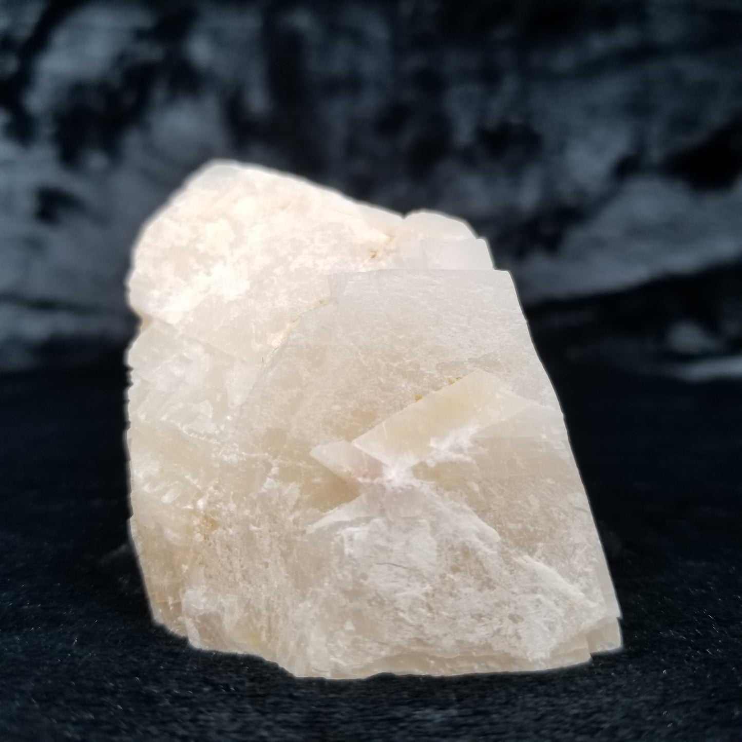 #11404 White Dolomite on honey Calcite block