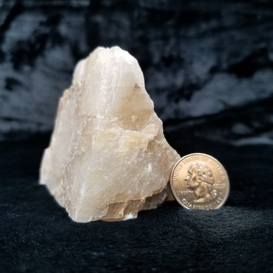 #11406 White Dolomite on honey Calcite block