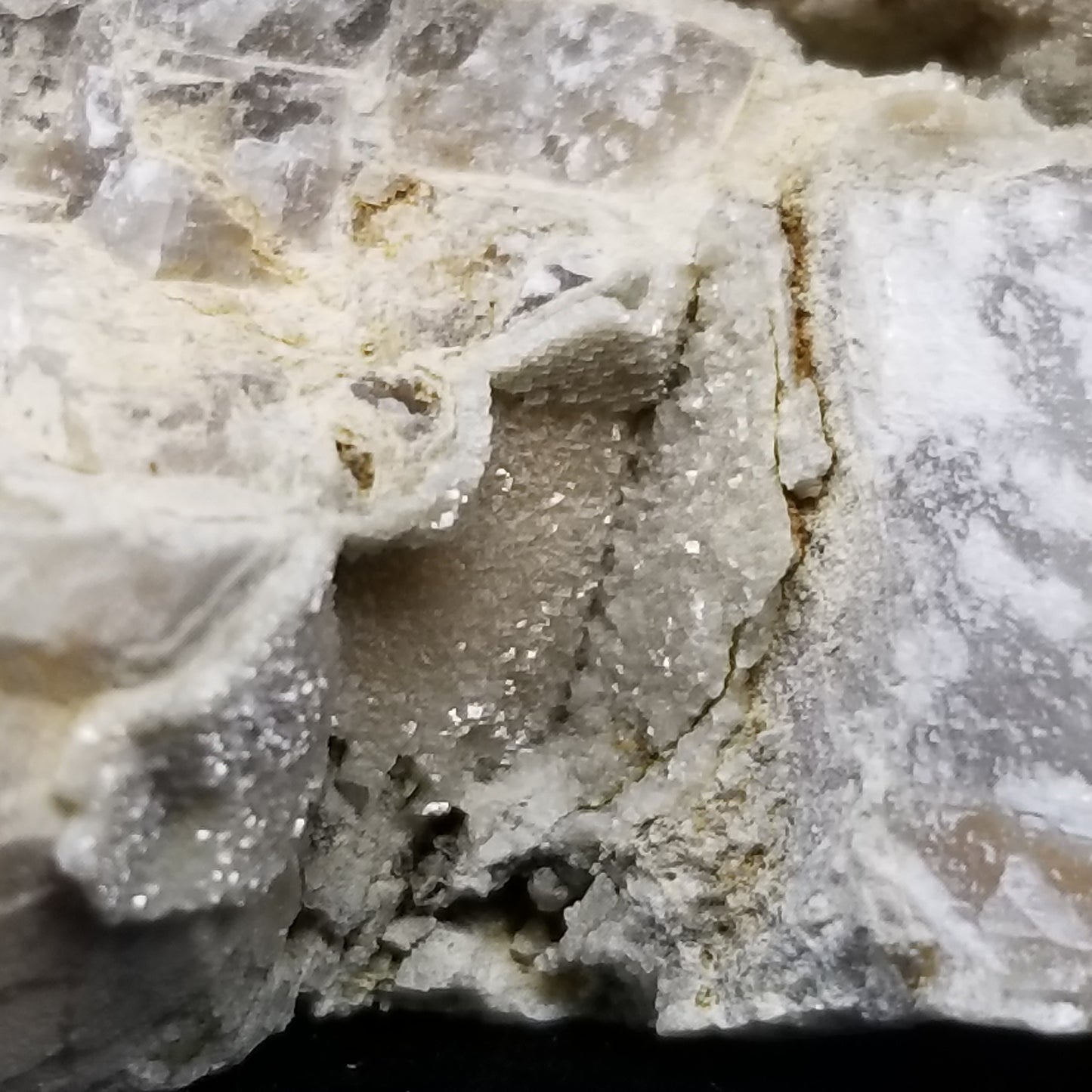 #11407 Dolomite on honey Calcite block