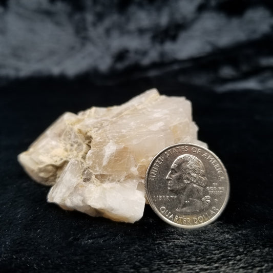 #11407 Dolomite on honey Calcite block
