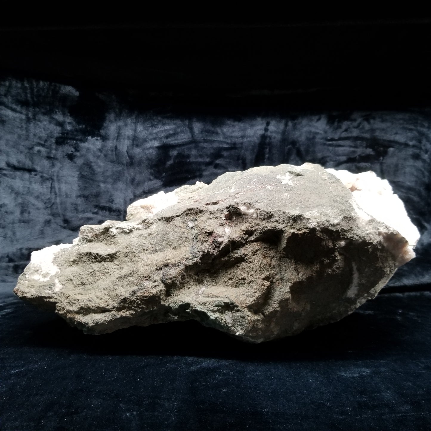 #11101 Very special specimen of white Dolomite and Chalcopyrite on clear Combined form Calcite with white Dolomite and Chalcopyrite phantom inclusions